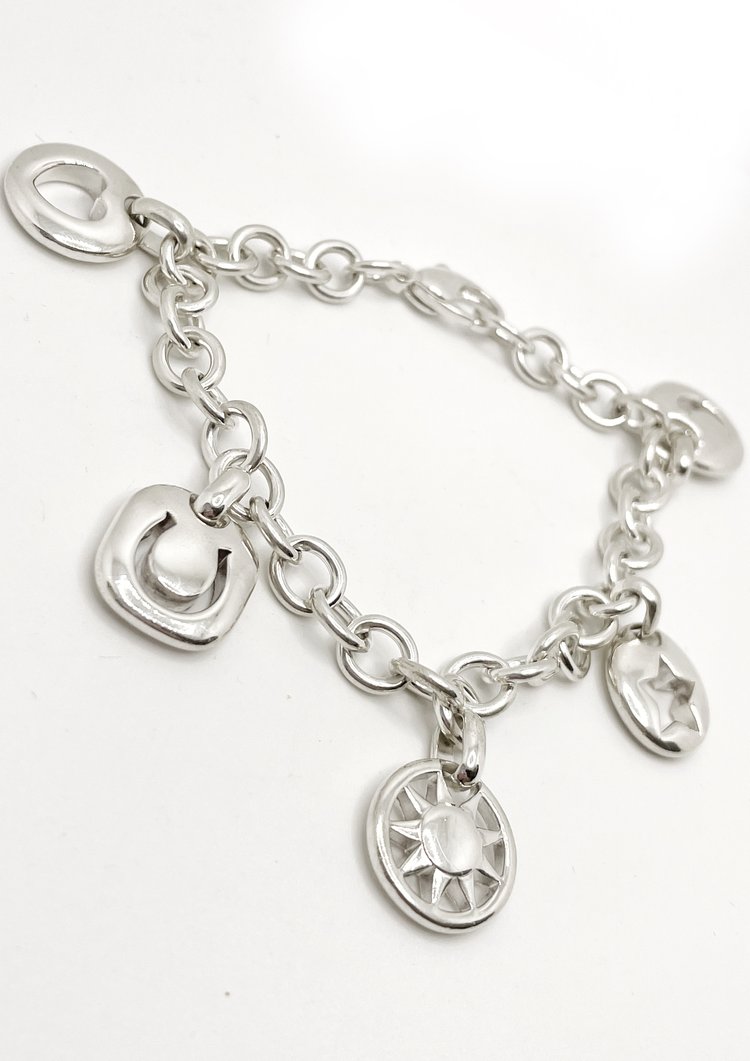 Tiffany & Co Stencil Charm Bracelet