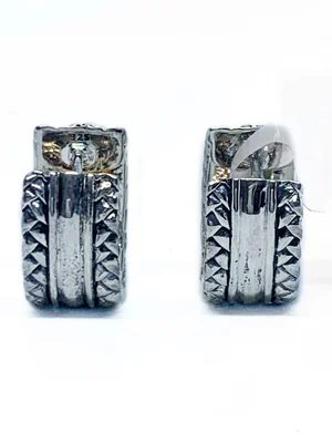 Scott Kay Sterling Silver Diamond Hoop Earrings — DeWitt's Diamond