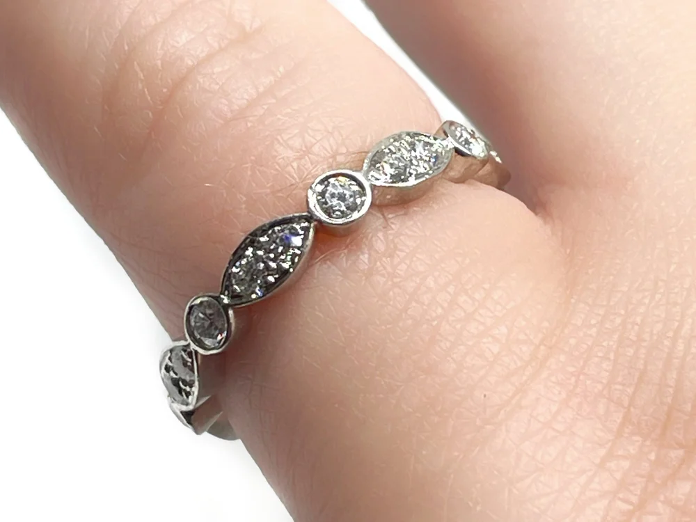 Tiffany Jazz Swing Platinum Diamond Eternity Ring — DeWitt's Diamond  Gold Exchange