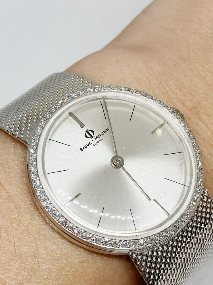 14k Vintage Baume & Mercier Diamond Bezel Time Piece s-l400.jpg main image 4