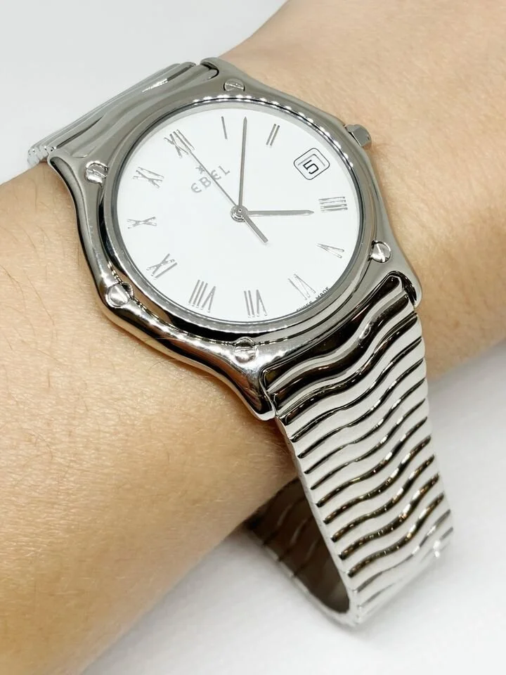 Ebel Wave 37mm White Dial Stainless Steel Watch 7.5  display picture 1