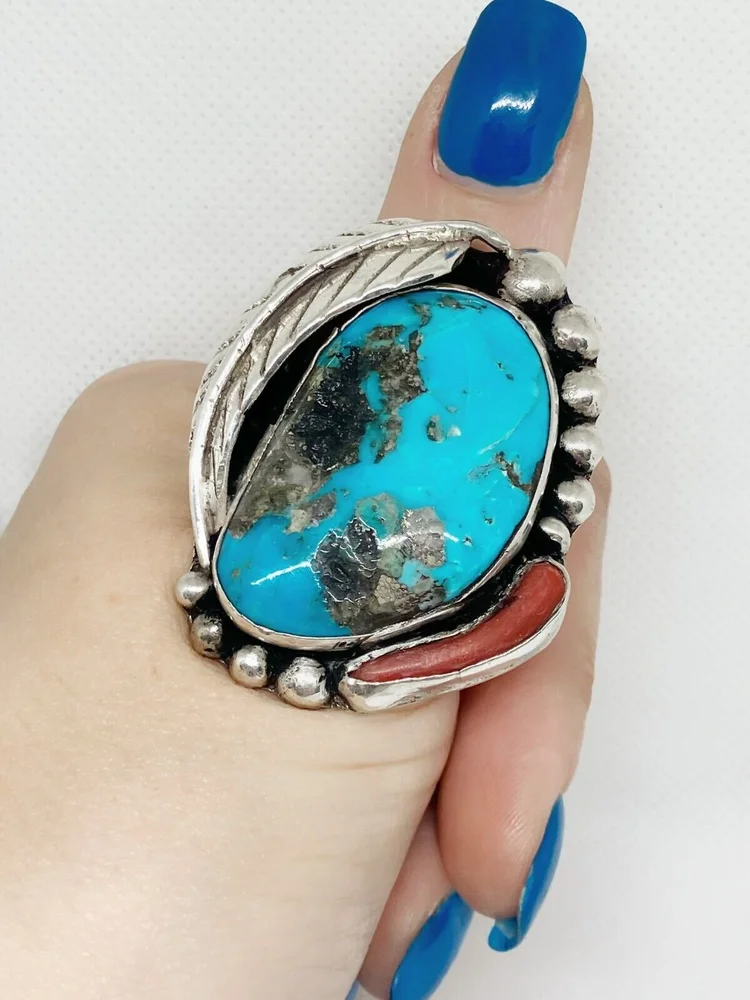 Vintage Native American Baird Signed Sterling Silver  display picture 1