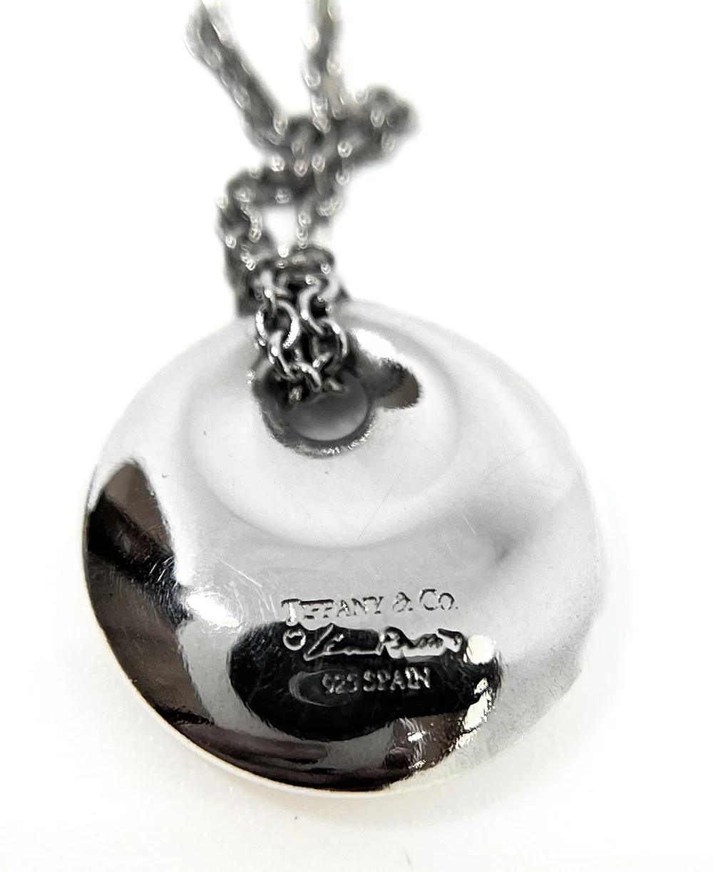 Elsa Peretti B Pendant Silver Tiffany Elsa Peretti Bean Pendant