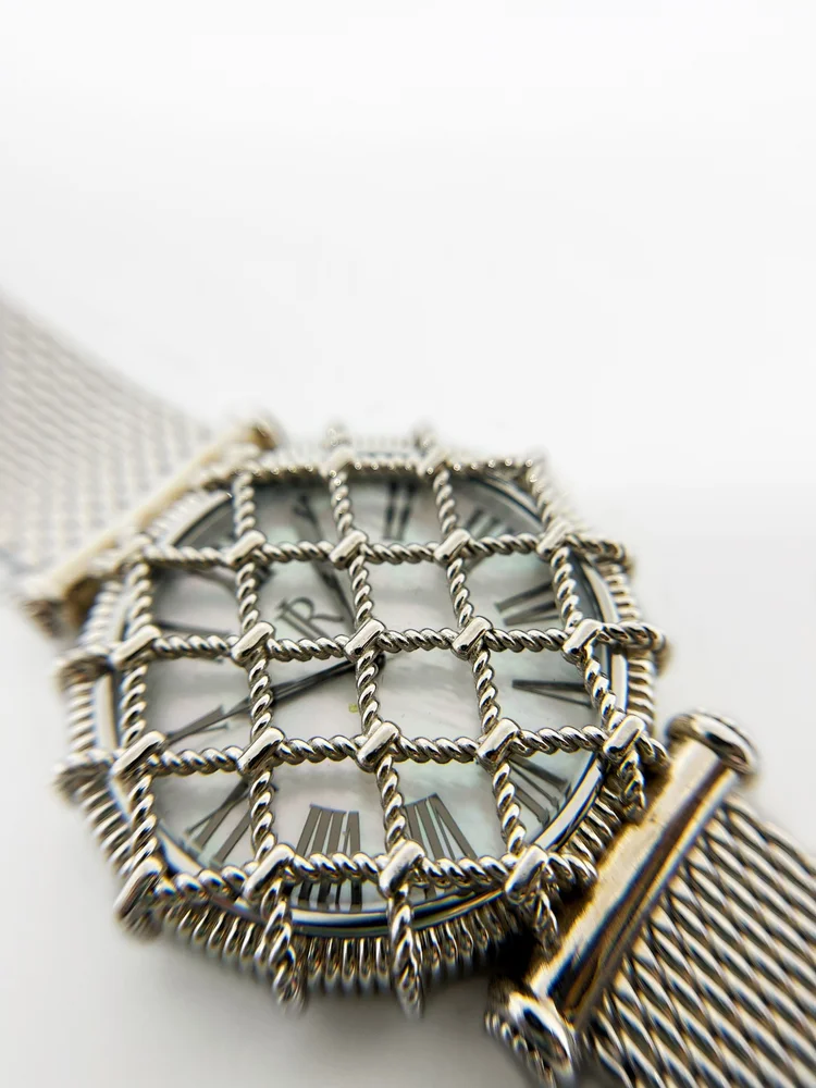 Judith Ripka Sterling Silver Mother of Pearl Isola Watch  display picture 2