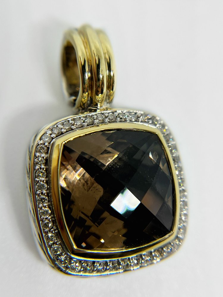 David Yurman 18K Yellow Gold Sterling Silver Albion Pendant — DeWitt's  Diamond Gold Exchange