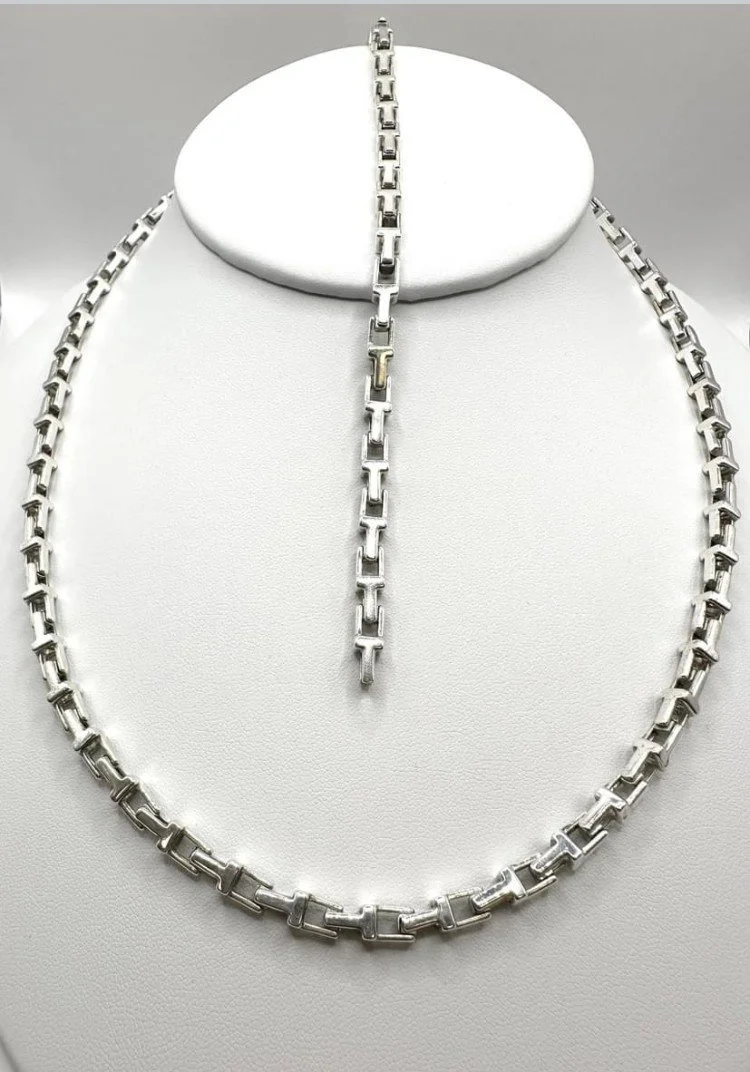 Tiffany Sterling Silver “T” Link Chain Necklace — DeWitt's Diamond Gold Exchange