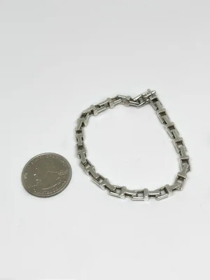 Tiffany Sterling Silver “T” Link Chain Bracelet — DeWitt's Diamond  Gold Exchange