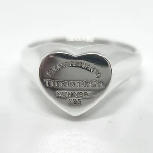 Tiffany & Co. Sterling Silver Return to Tiffany Heart Signet Ring