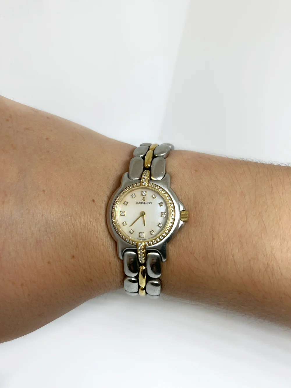 Bertolucci 18K Gold/Sterling Silver Diamond Watch — DeWitt display picture 1