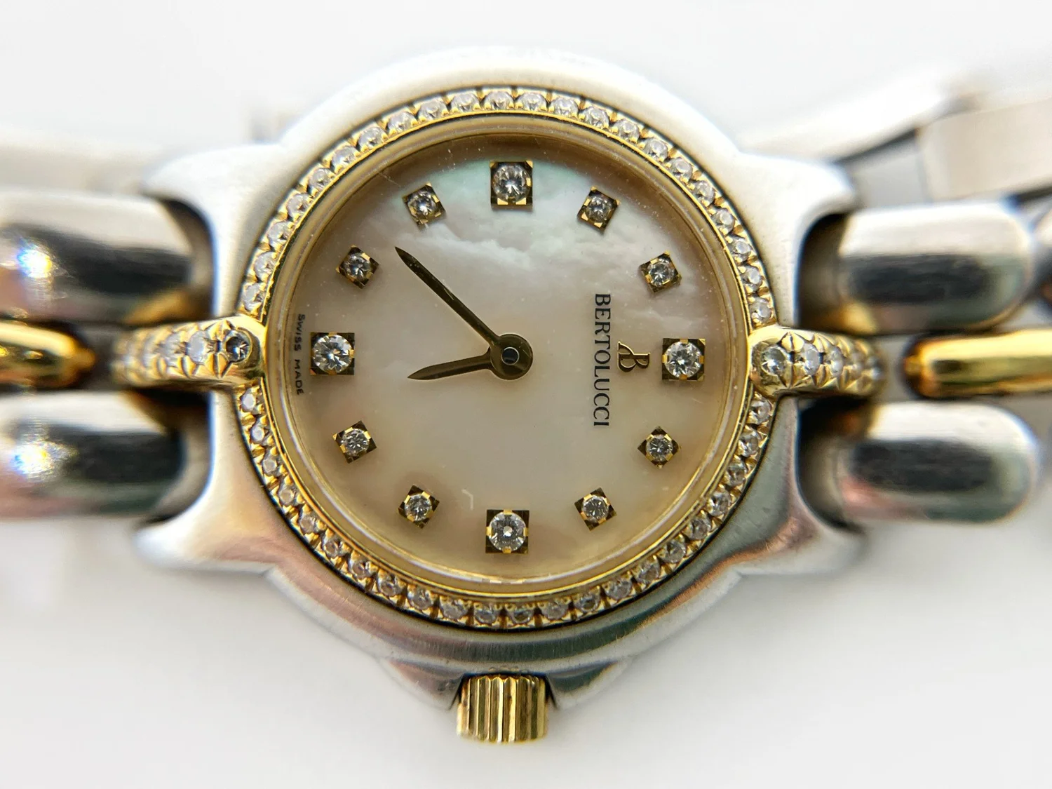 Silver Bertolucci Watch BERTOLUCCI Vir Watch Diamond Bezel 35mm S.S. Wristwatch  main image 3
