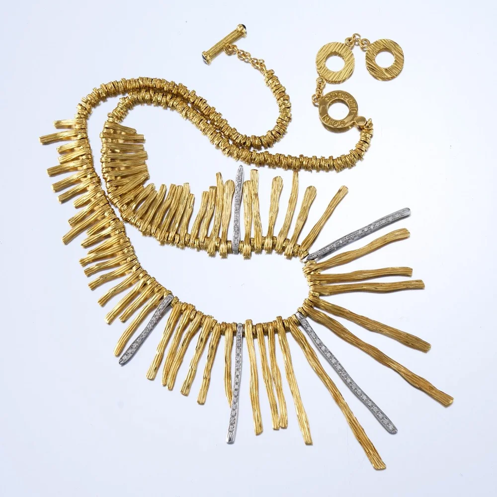 Roberto Coin Elephant Skin Collection 18K Yellow and White Gold