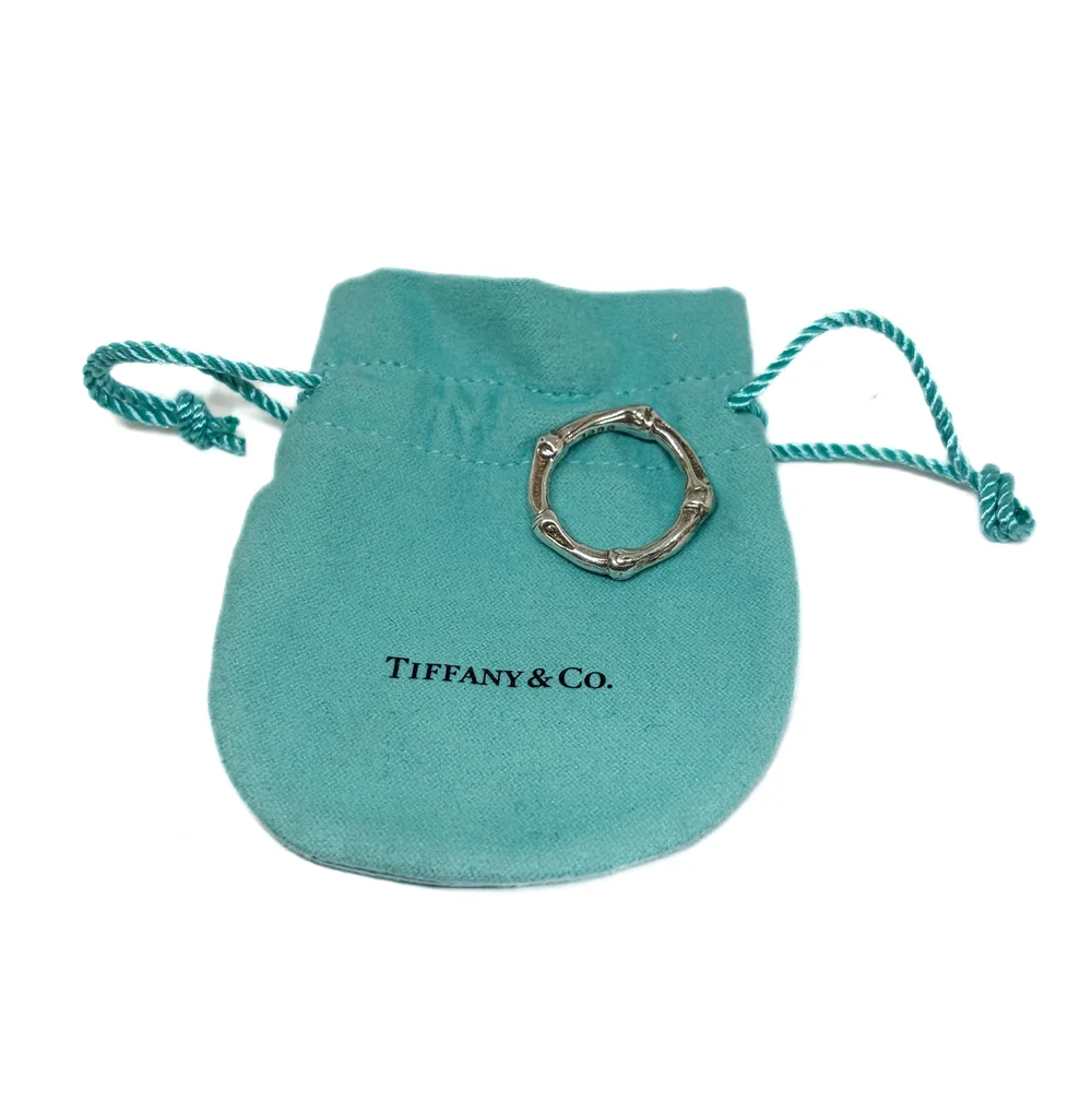 Tiffany & Co. 1996 Vintage Sterling Silver Bamboo Ring Size 7.75