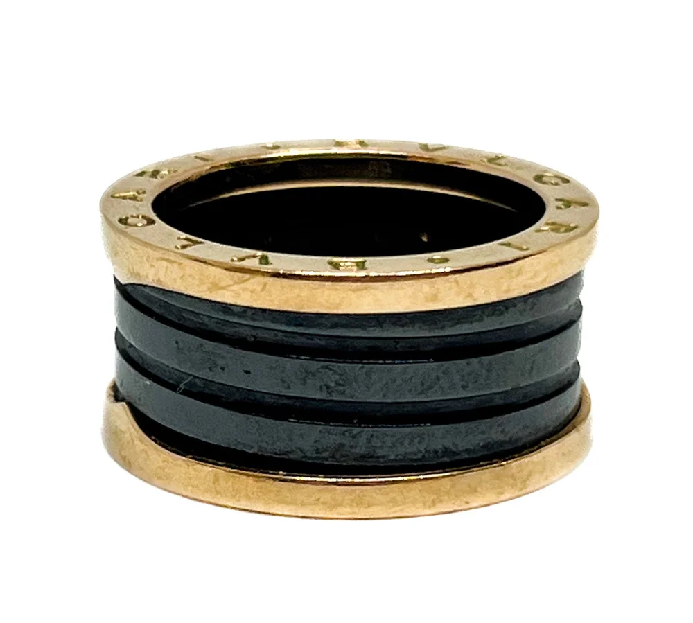 Bvlgari BiZero1 Design Legend 18K and Black Ceramic Ring