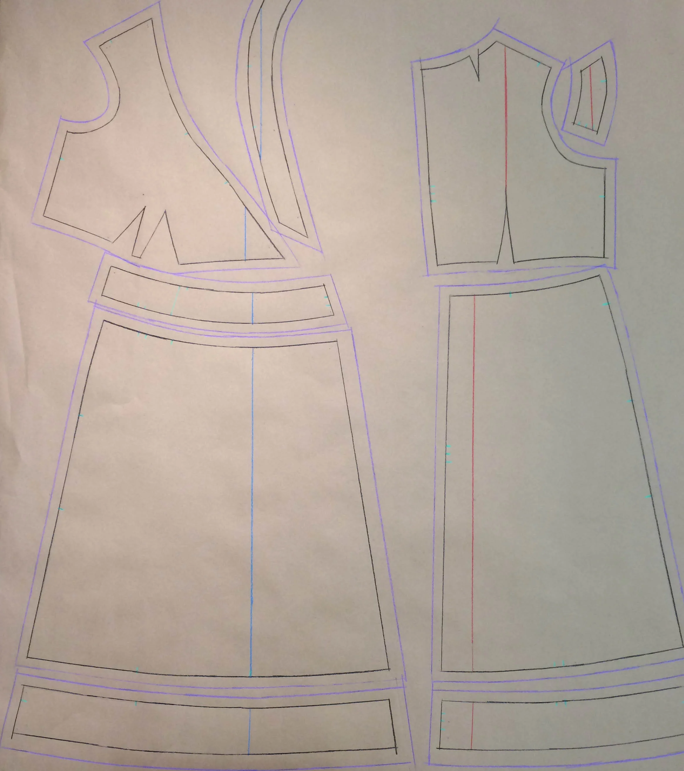   Patterns, prepared to be scanned into Photoshop  