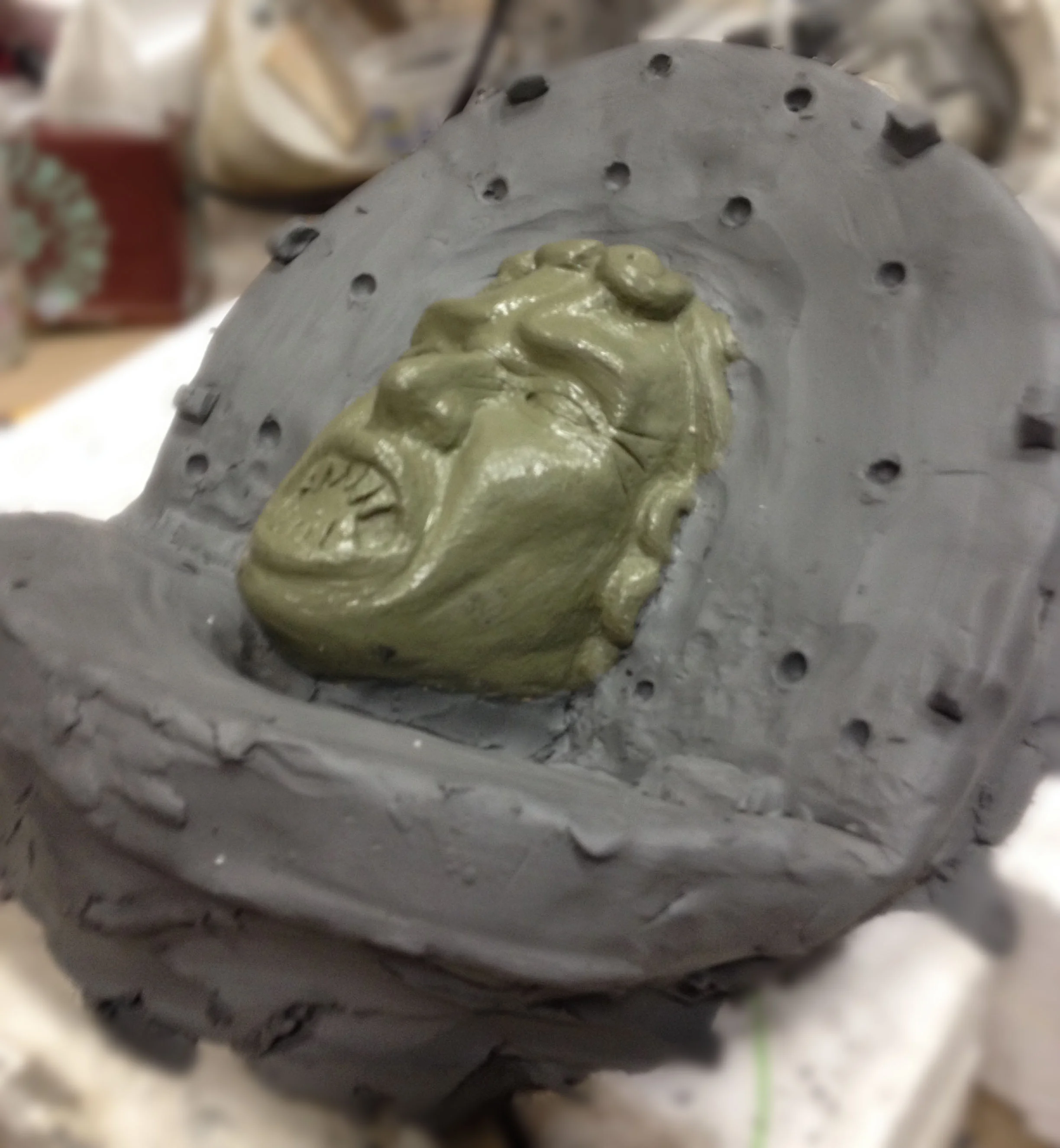 Pouring Plaster Mold