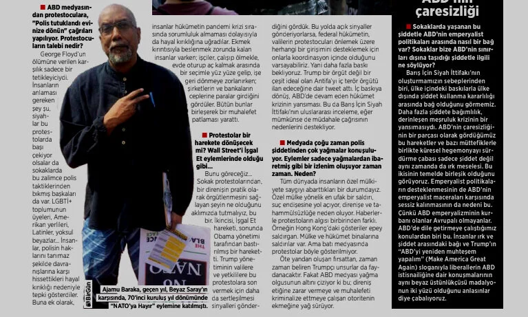 Turkish Media Interviews Ajamu Baraka on George Floyd Protests