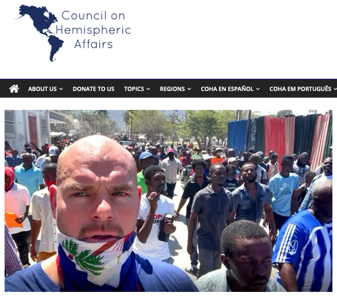  “COHA in Haiti: Danny Shaw Reporting on the Serious Political and Social Crisis”, Council on Hemispheric Affairs, February 24, 2021 