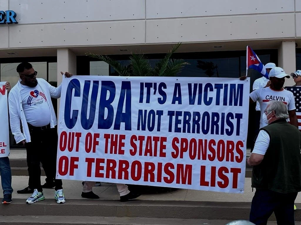 Demo to Remove Cuba off the US list of State Sponsors of Terrorism