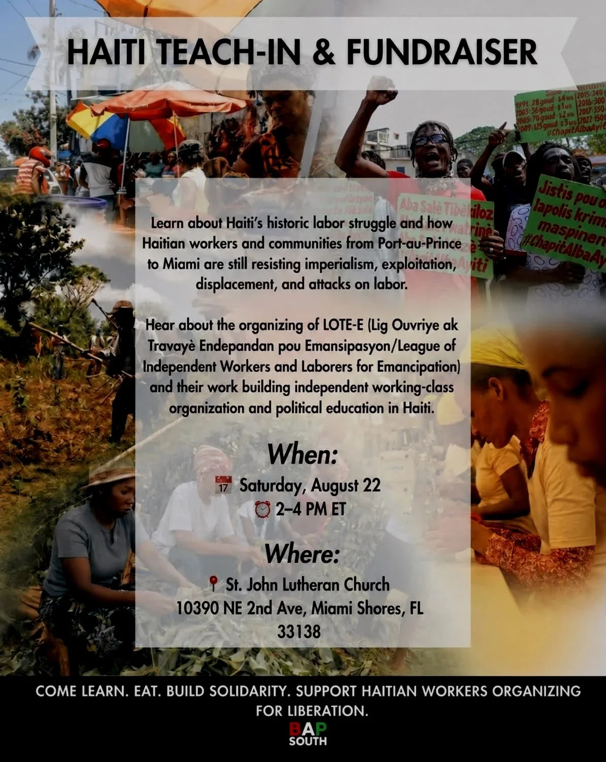 Haiti Teach-in and Fundraiser