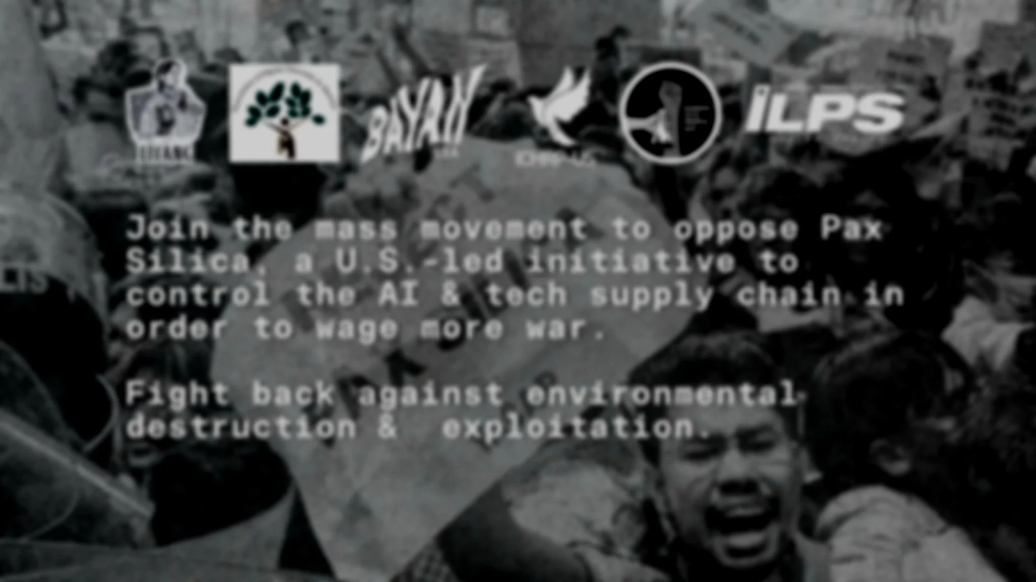 Shut Down Pax Silica Campaign Launch