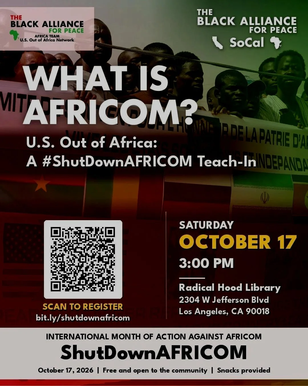 What Is AFRICOM? U.S. Out of Africa: A #ShutDownAFRICOM Teach-In