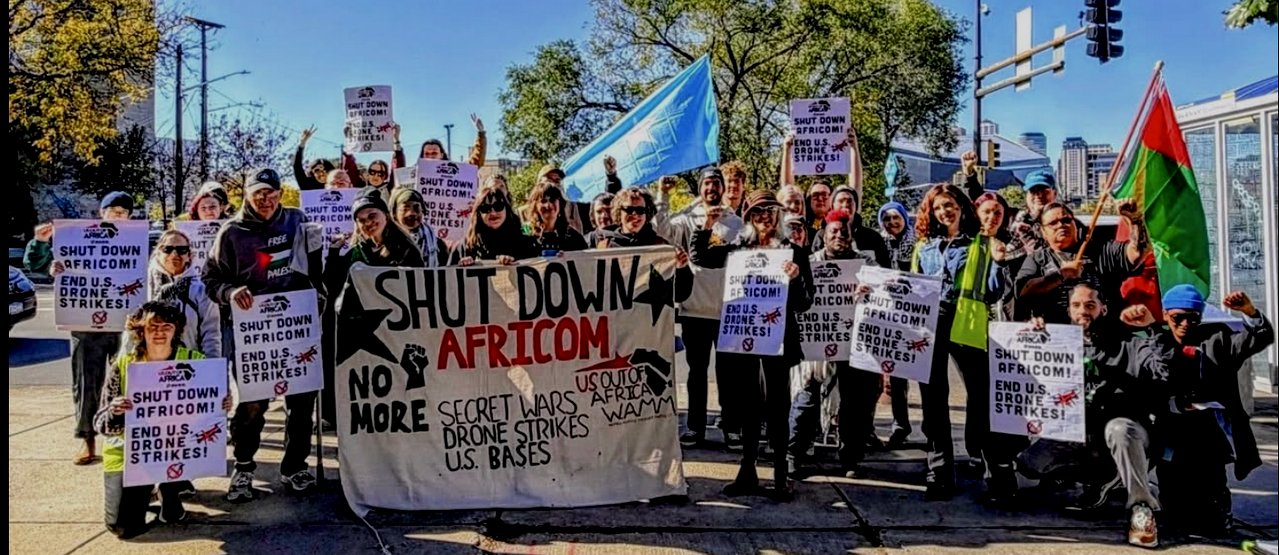 Out of Africa protest for the International Month of Action against AFRICOM