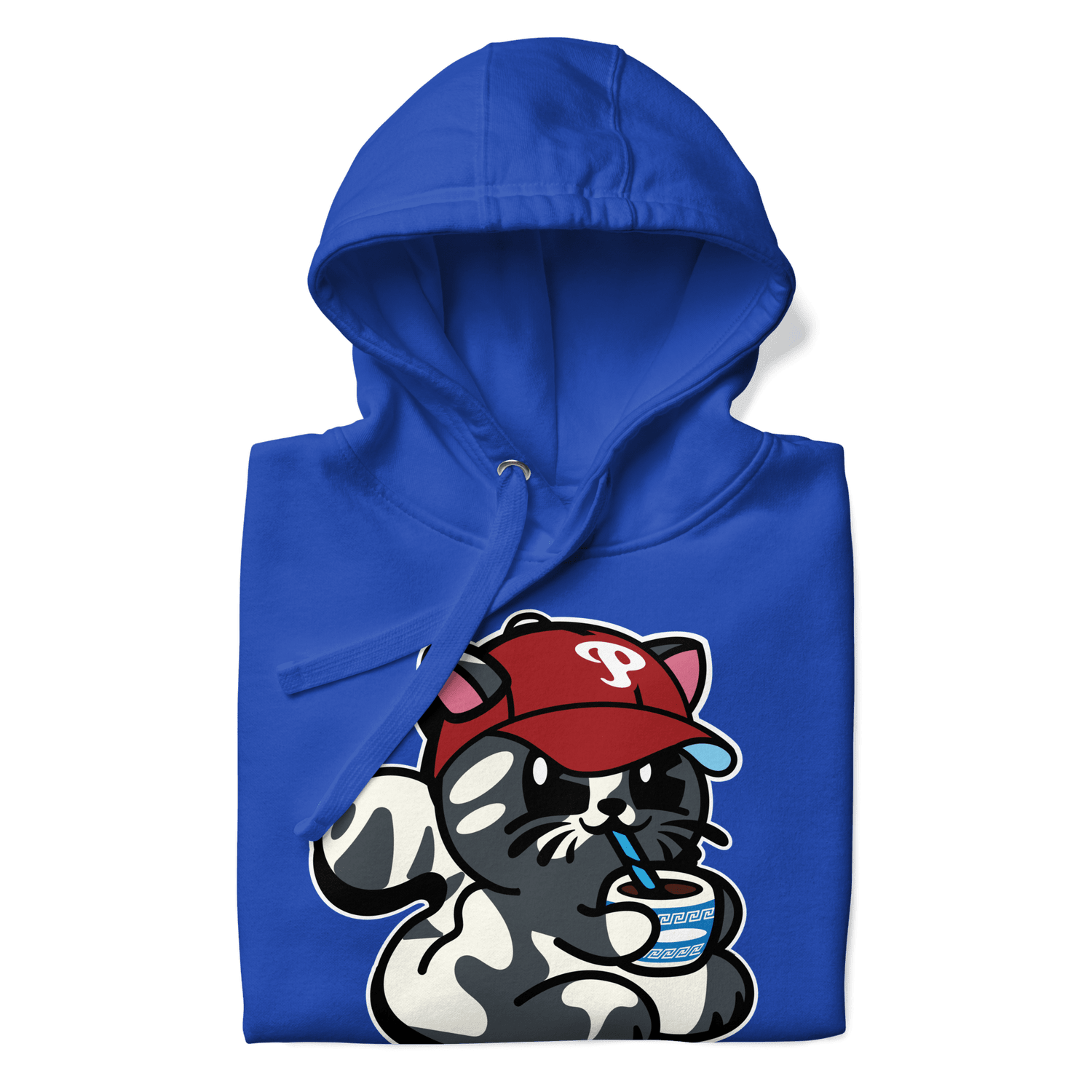 Coffee, Fitted Hat And Chill PHILLY Cat Unisex Hoodie — Universal Article