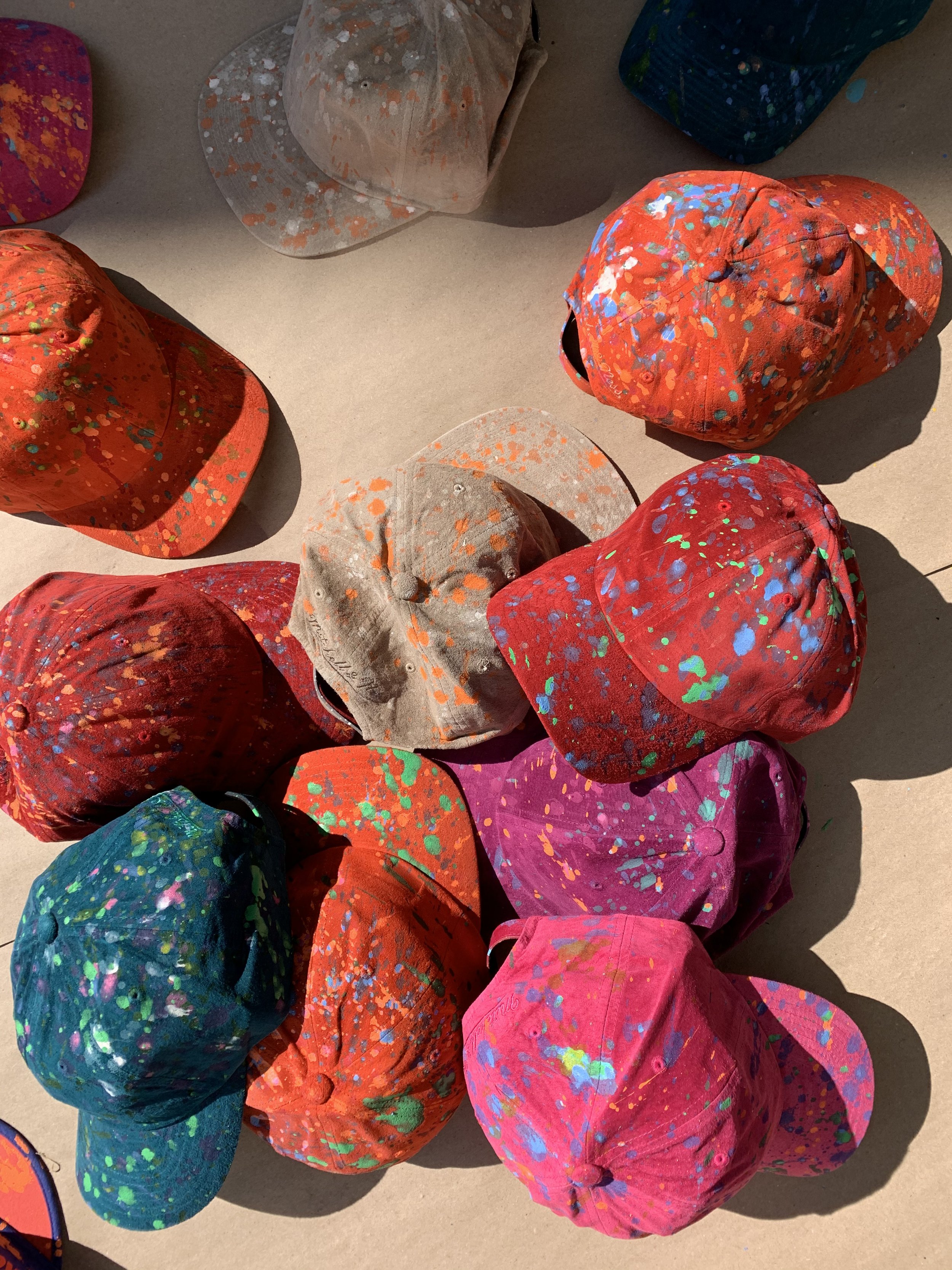 Universal Dad Hats with Spraypaint Splatter Collection