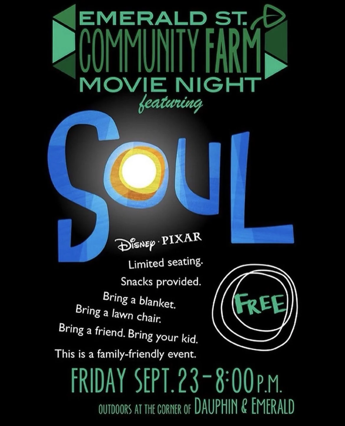 Emerald St Community Farm Movie Night