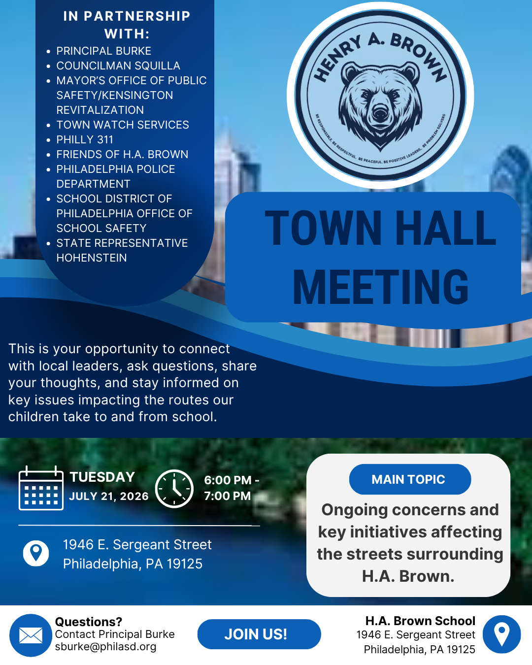Henry A. Brown Town Hall Meeting