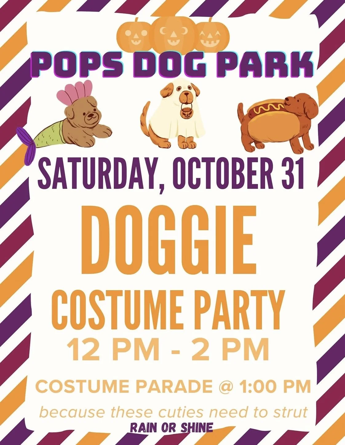 Pops Dog Park Doggie Costume Party