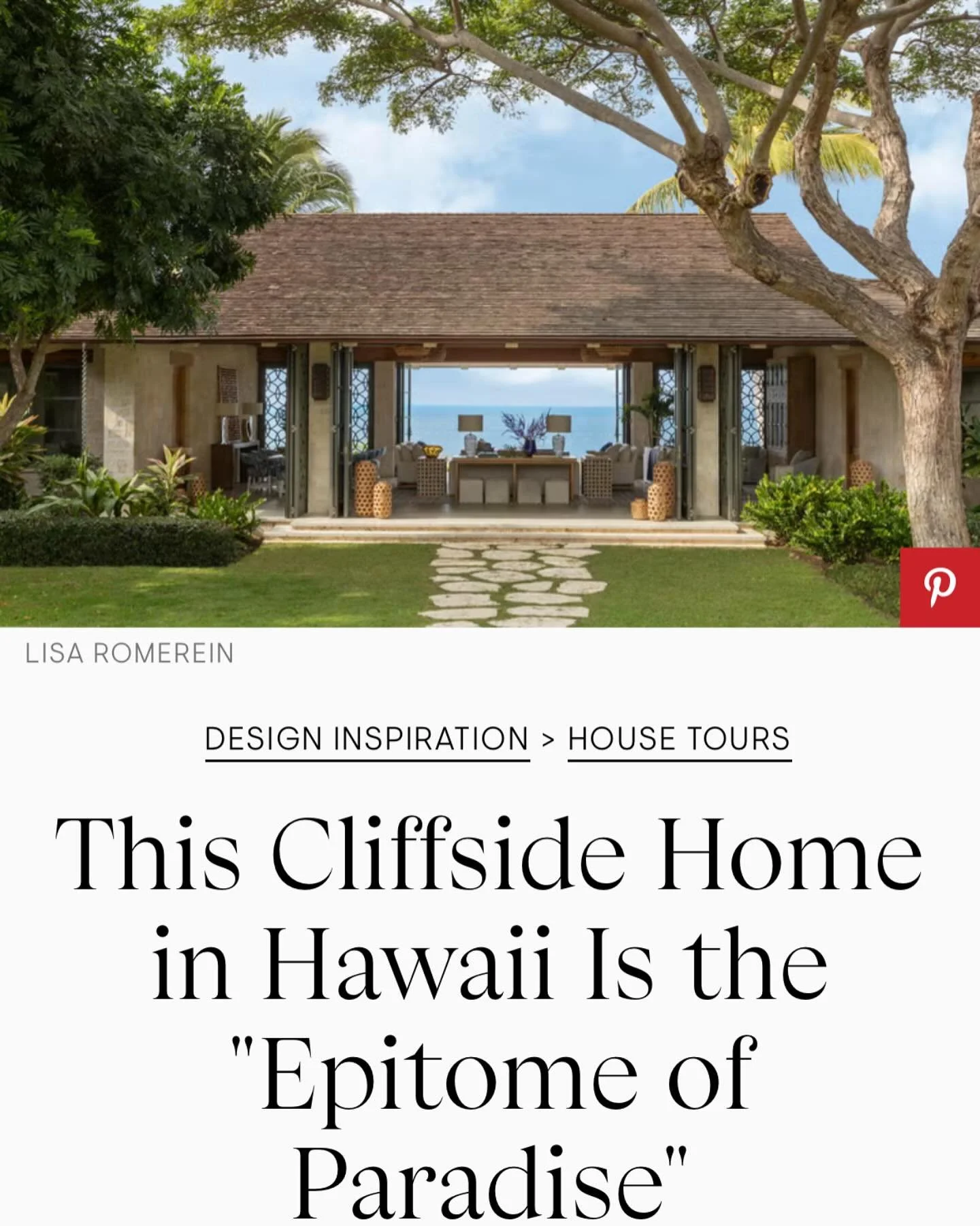 At long last the project I worked on in Hawaii with Marshall Watson was published in @housebeautiful!  Go check it out!! This was my absolute favorite project ever!  https://www.housebeautiful.com/design-inspiration/house-tours/a64206907/marshall-wat