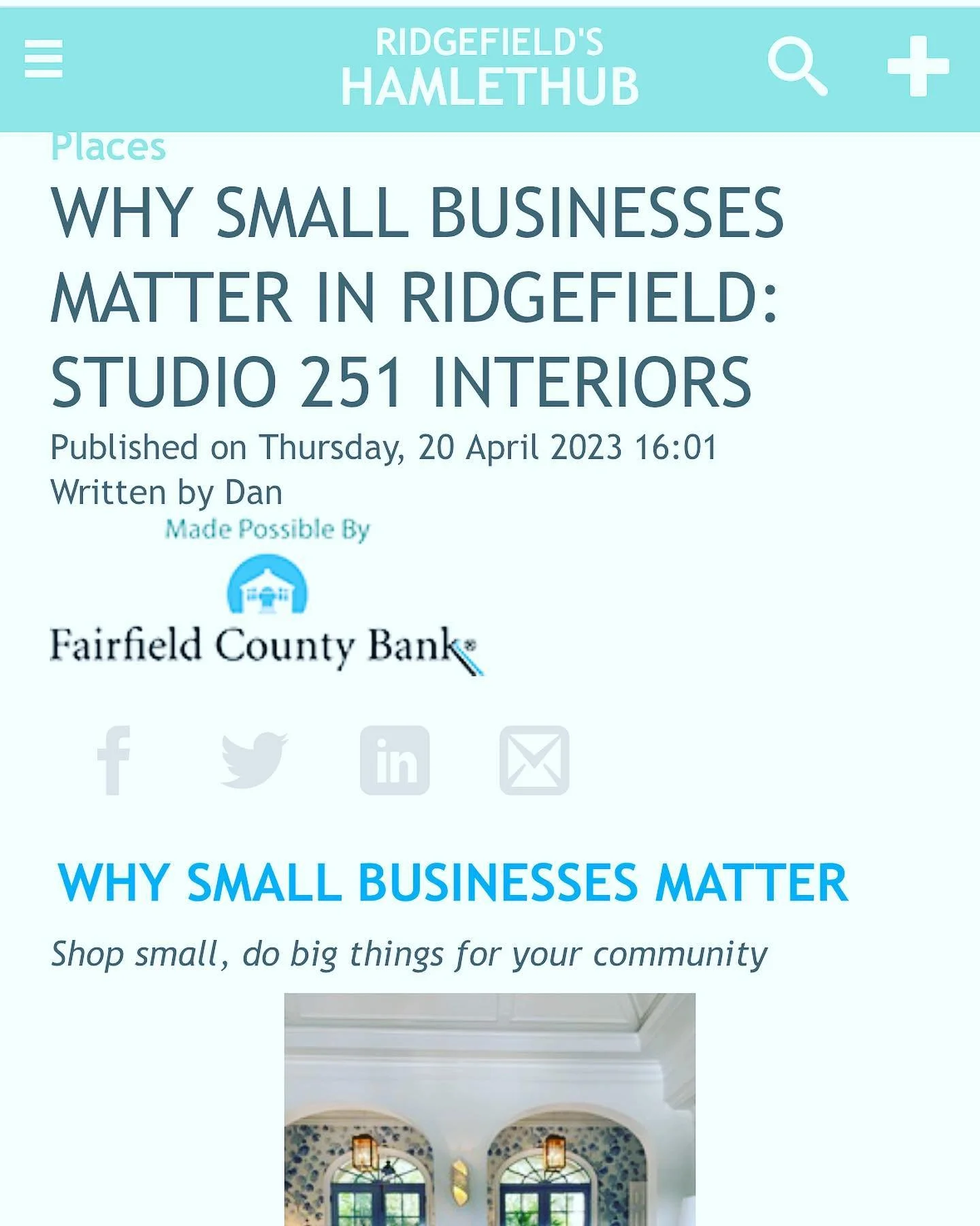 So honored to be featured in @ridgefieldhamlethub - THANK YOU!  Link in Bio!