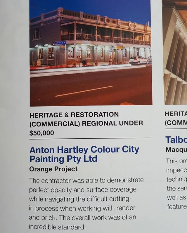 Great feedback  from the judges of the Master Painters Awards on our @parkviewhotelorange project #colourcitypainting #greatteam #gettingthejobdoneright #paintercentralwest