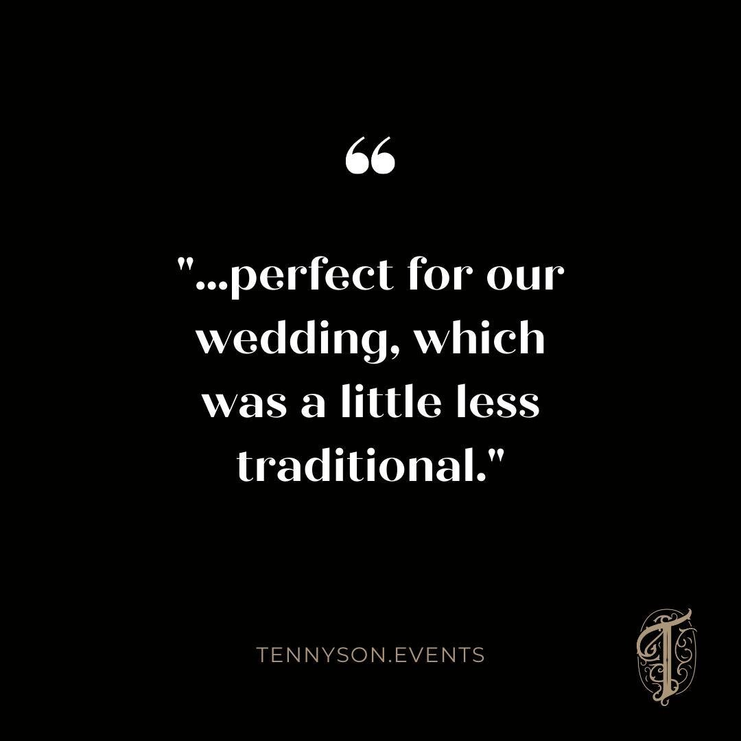 &quot;...perfect for our wedding, which was a little less traditional&quot;. ⁠
⁠
Same, same but different, welcome to 2021's post-pandemic weddings! We are so happy to be keeping the love alive and doing weddings a bit differently this year. Although