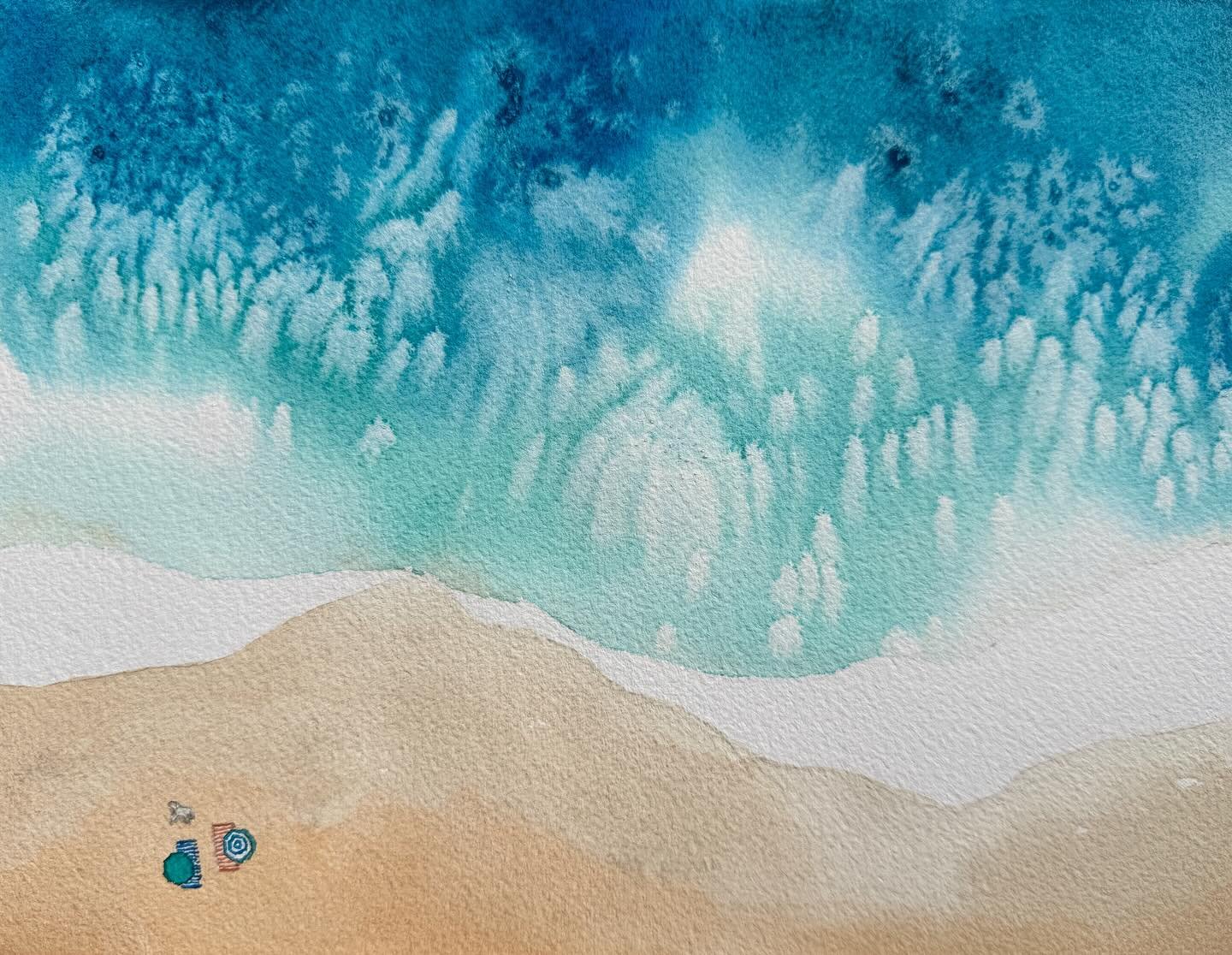 A commissioned original for @kelsaha 💙
。
#janetmeinkelau #colorinspiration #aquarelle #madeinhawaii #buylocalart #originalart #watercolor #artistsoninstagram #hawaiiartist #watercolorpainting #aquarelle #watercolorartist #artforyourhome #beachart #a