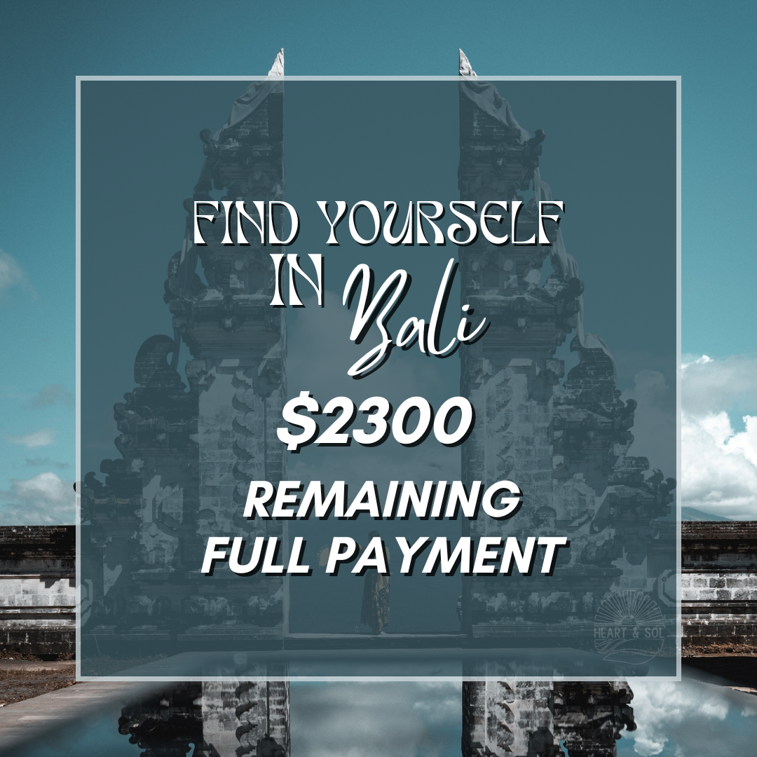 Find Yourself In Bali - FULL remaining payment