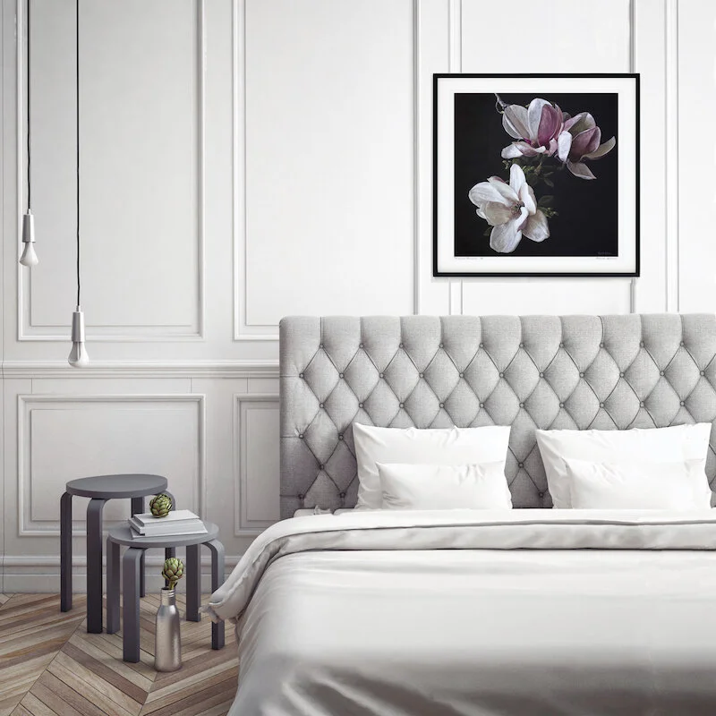 'Magnolia Branches' Limited Edition Print in Bedroom Web.jpg