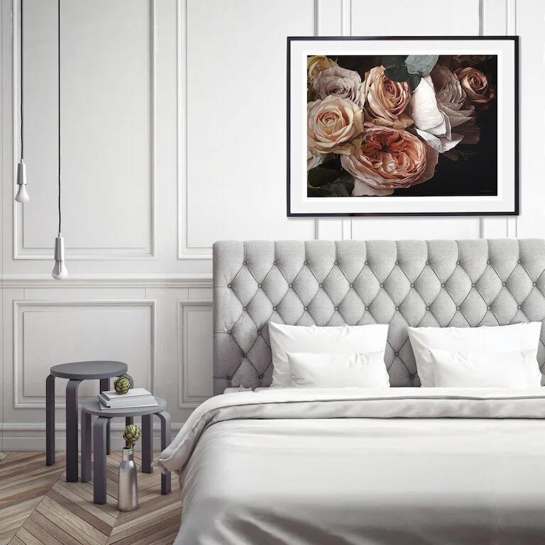 'Antique Roses' Limited Edition Print in Bedroom RGB - Web.jpg