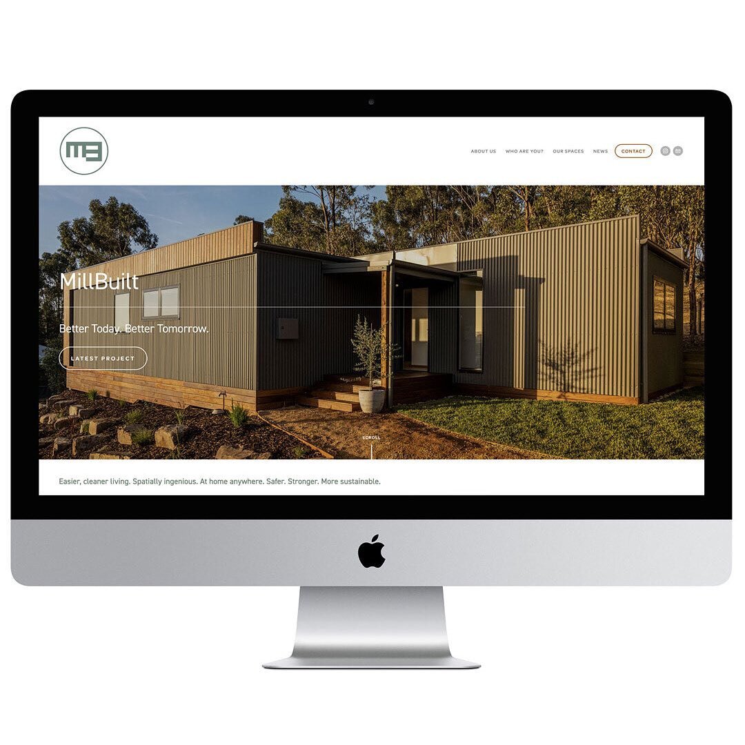 Application of the MillBuilt branding, photography and architectural renders for the new website.