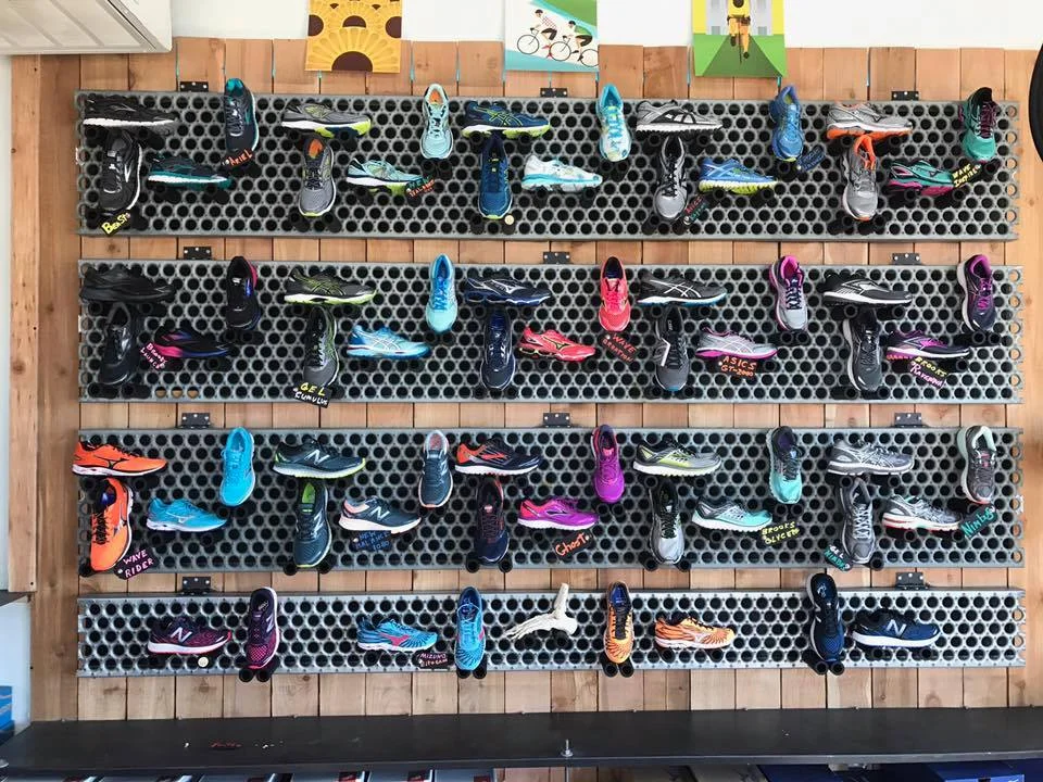 Wall of Running Shoes