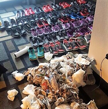 Drying out the Altra Demo Shoes!