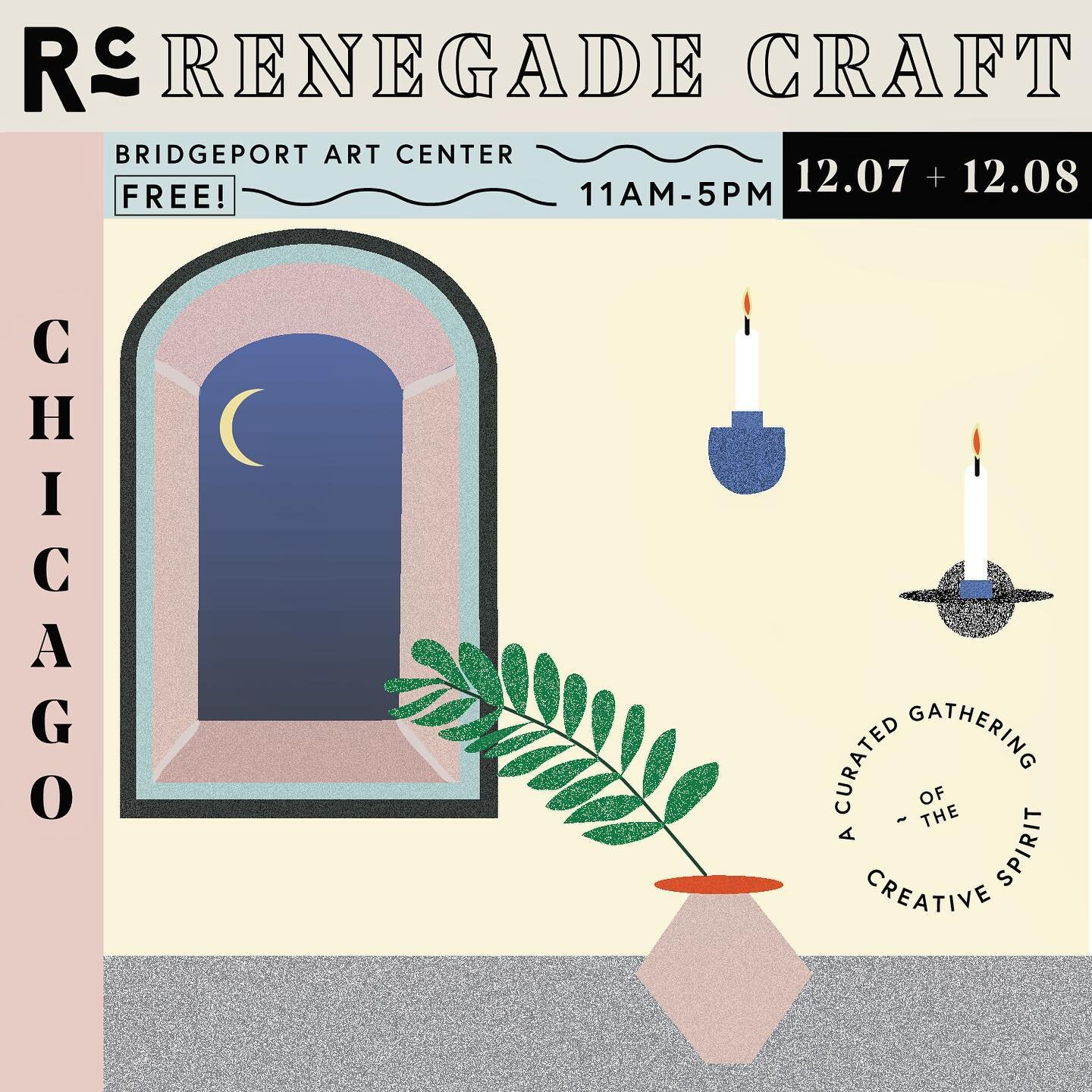 twelve days away &bull; #aesthetemercantile will be set up at #renegadechicago! see you at #bridgeport art center on dec 7+8, from 11-5