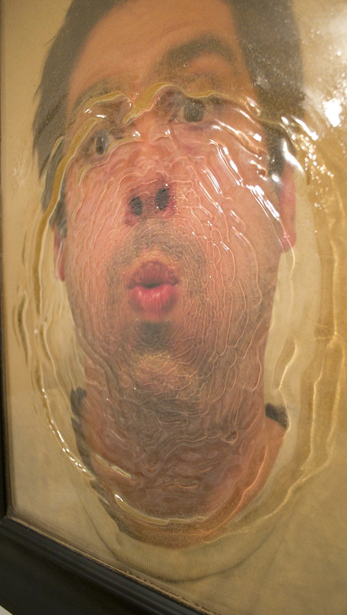 "Blow Me" (detail) | photo &amp; urethane resin | 28" x 22" | 2012