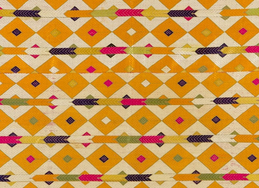 Phulkari Shawl , Unknown Maker | Embroidered cotton with coloured floss silks, c. 1950