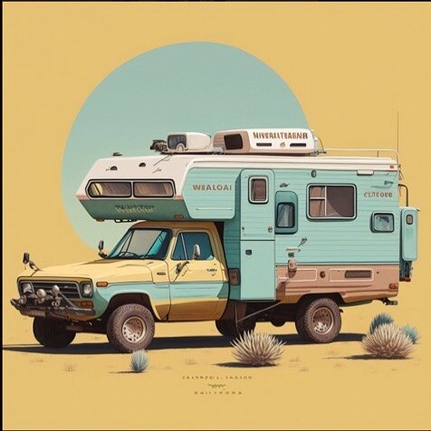 Been messing with Midjourney again. I made some camper RV trucks and Porsches and houses all in the style of Wes Anderson. #ai #midjourney #midjourneyart