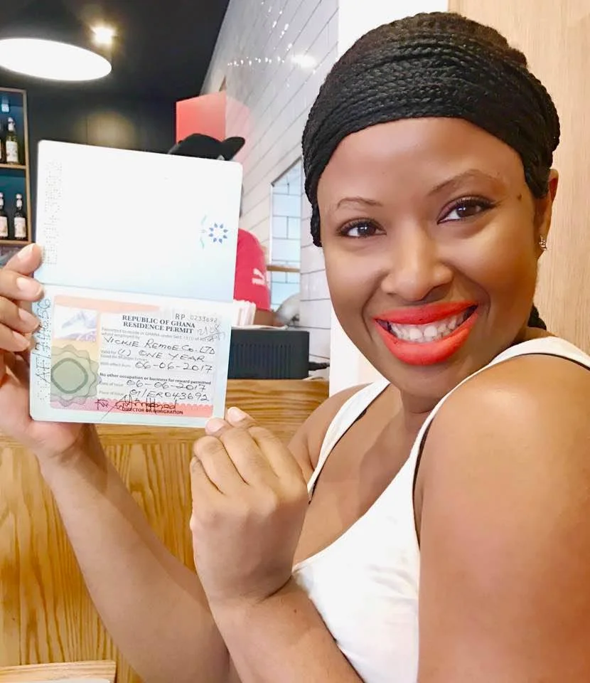 Just got my work permit & residency today. It is remarkable because this is my first GH work permit that wasn't connected to my mom's status as a diplomat. I can live in Ghana as long as I continue to work for myself :-) 