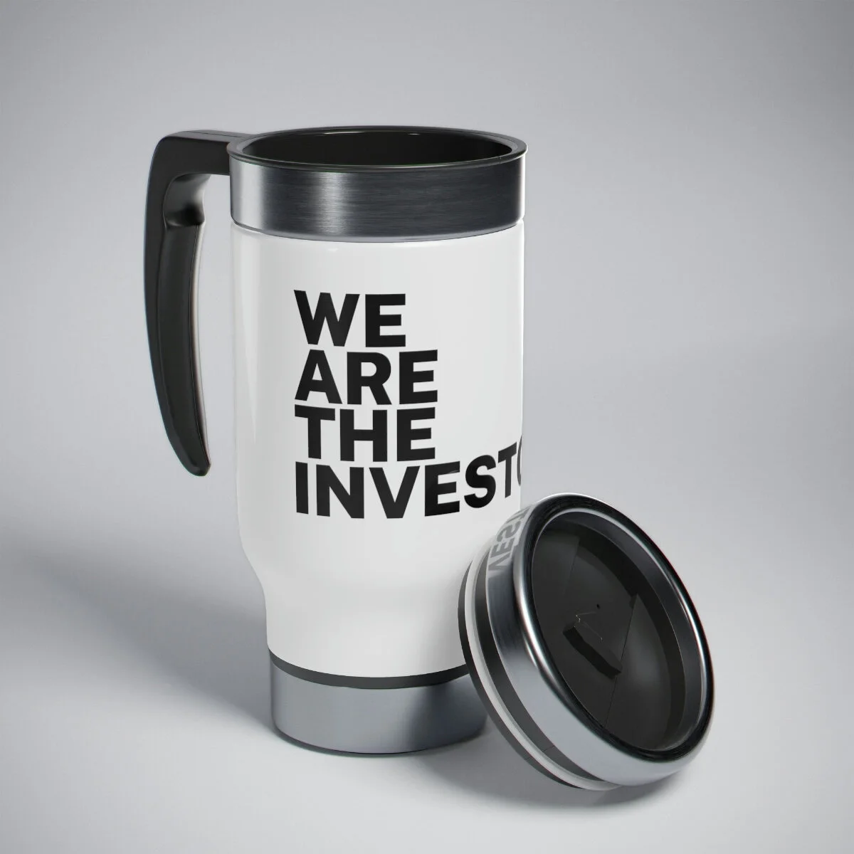 WATI Stainless Steel Travel Mug with Handle, 14oz