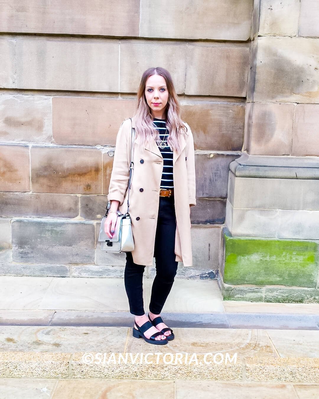 OOTD - Trench Coat, Monochrome Stripes & Sandals — Sian Victoria.