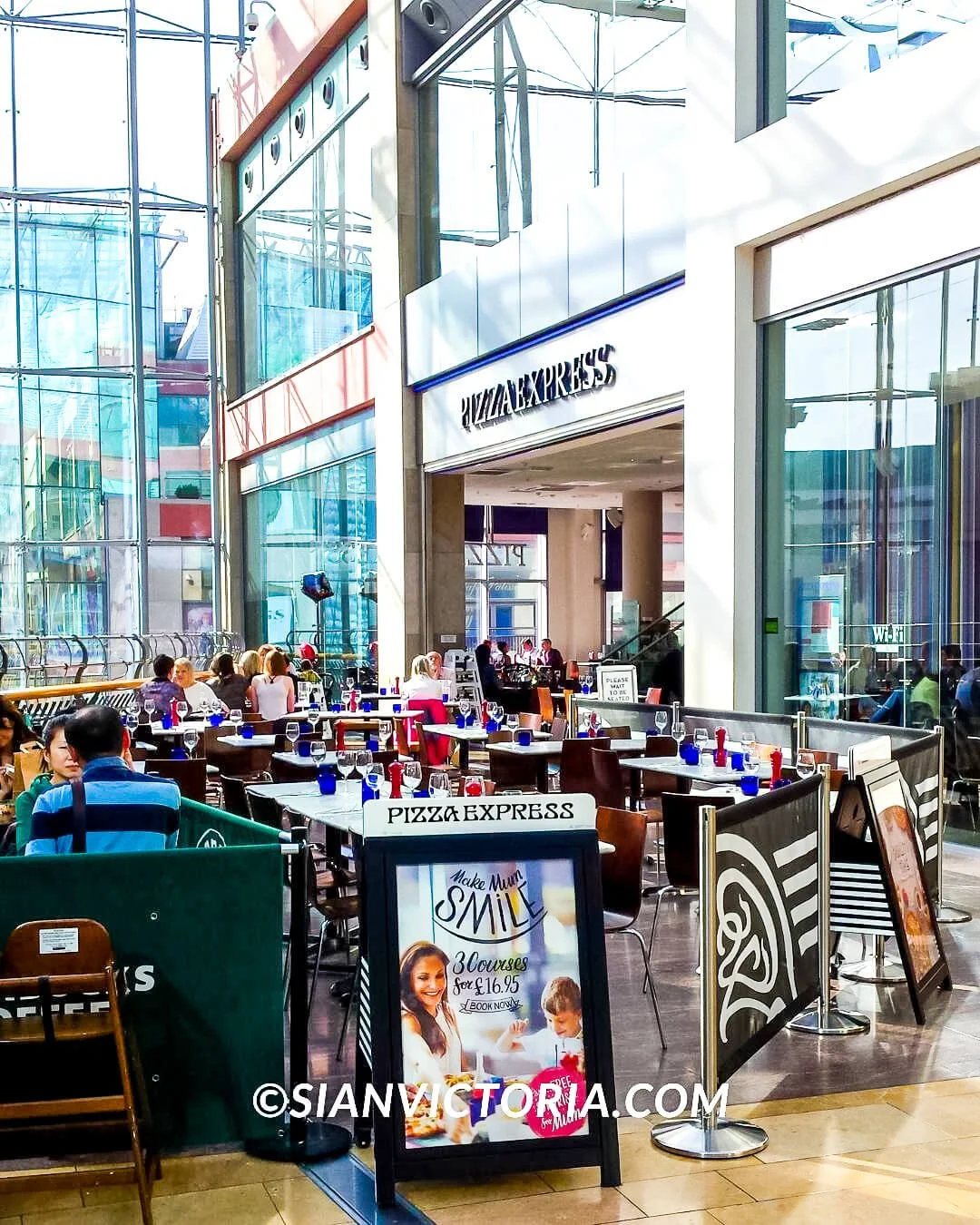 Pizza Express Birmingham, Bullring Restaurant — Sian Victoria.